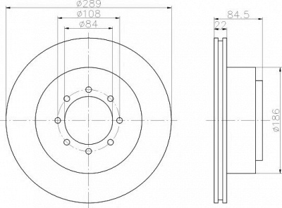 HELLA PAGID 8dd355105791 -  Тормозной диск